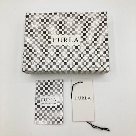  FURLA フルラ 2つ折り財布 ミニ財布 ラウンドファスナー  箱付 ネイビー