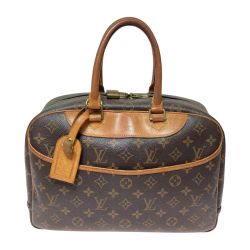 ◎◎ LOUIS VUITTON ルイヴィトン モノグラム ボーリング・ヴァニティ(旧名 ドーヴィル)  ハンドバッグ M47270 ブラウン Cランク