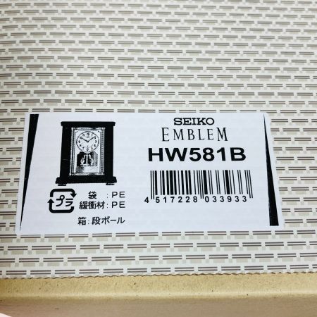  SEIKO セイコー 置時計 電波時計 EMBLEM HW581B
