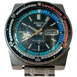 ◎◎ SEIKO セイコー 5スポーツ ブルーベゼル 自動巻き 腕時計 6119-6050 傷多 リューズ・ベゼル破損 ジャンク 現状渡し Dランク