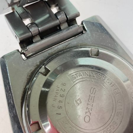  SEIKO セイコー 5スポーツ ブルーベゼル 自動巻き 腕時計 6119-6050 傷多 リューズ・ベゼル破損 ジャンク 現状渡し
