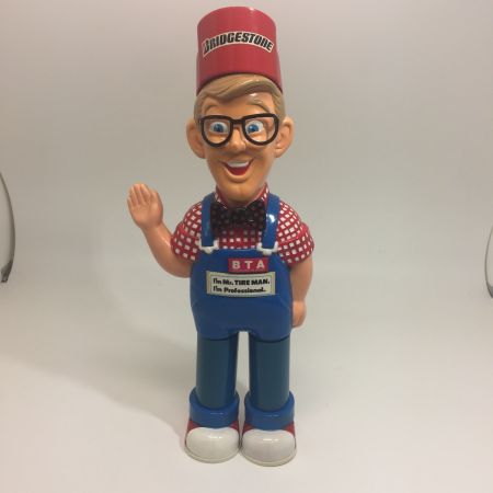  Bridgestone ブリヂストン 工具収納人形「メカタイヤマン」 非売品　レトロ