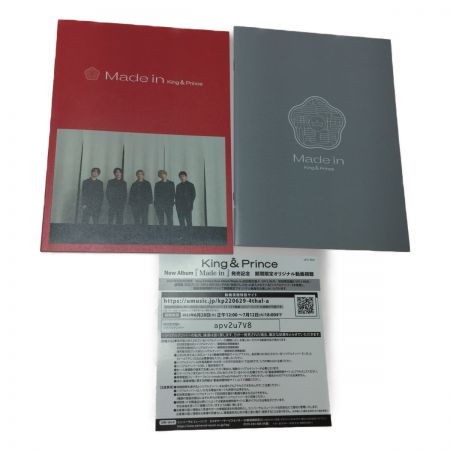  ジャニーズ king＆prince　Ｍａｄｅ　ｉｎ　初回限定盤A　（ＣＤ+ＤＶＤ）アルバム