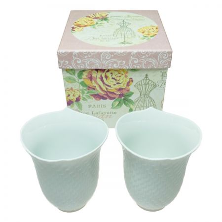  Meissen マイセン 波の戯れ ホワイト ペア タンブラー 箱付