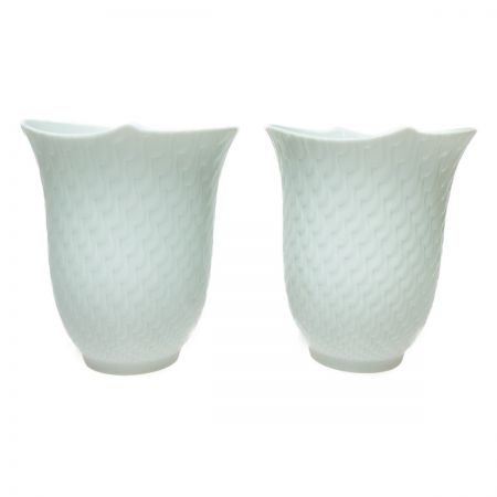  Meissen マイセン 波の戯れ ホワイト ペア タンブラー 箱付