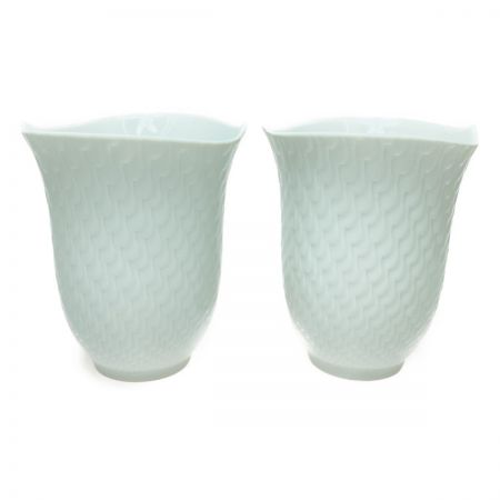  Meissen マイセン 波の戯れ ホワイト ペア タンブラー 箱付