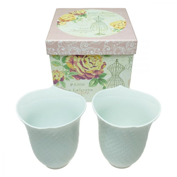 マイセン 「波の戯れ」ペアホワイトペアカップ 箱付き 未使用品