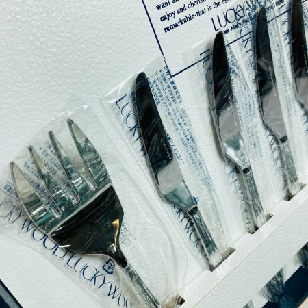  LUCKYWOOD ラッキーウッド カトラリー ディナーセット 38本 18-8 ステンレス