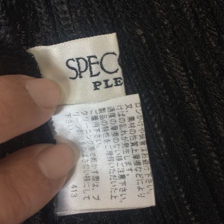  SPECCHIO スペッチオ  カーディガン プリーツ×フリルカーディガン  薄手 462-402 ブラック