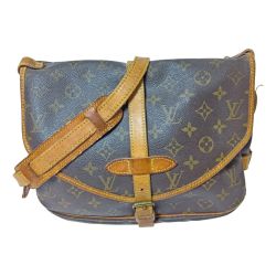 ◎◎ LOUIS VUITTON ルイヴィトン モノグラム ソミュール30 ショルダーバッグ M42256 ブラウン Cランク