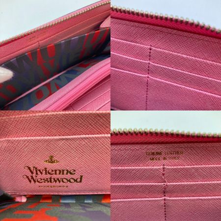  Vivienne Westwood ヴィヴィアン・ウエストウッド ラウンドファスナー 長財布 LOGOMANIA 32162 ピンク