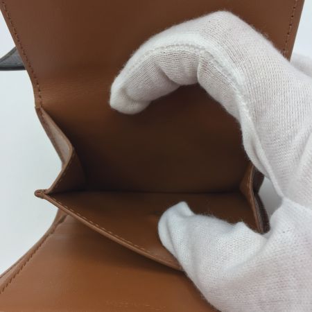  CELINE セリーヌ スモール トリフォールドウォレット / トリオンフキャンバス＆ラムスキン タン 三つ折り　財布　中古品