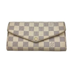 ◎◎ LOUIS VUITTON ルイヴィトン ダミエ・アズール ポルトフォイユ・サラ 長財布 N63208 アイボリー Cランク