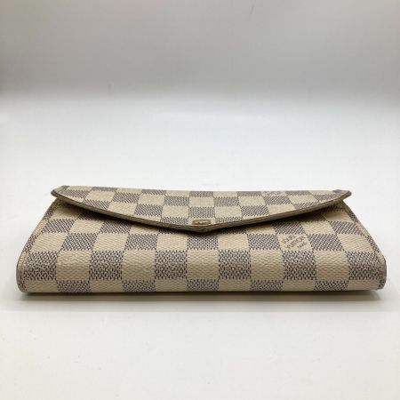  LOUIS VUITTON ルイヴィトン ダミエ・アズール ポルトフォイユ・サラ 長財布 N63208 アイボリー