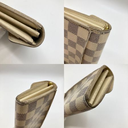  LOUIS VUITTON ルイヴィトン ダミエ・アズール ポルトフォイユ・サラ 長財布 N63208 アイボリー