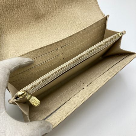  LOUIS VUITTON ルイヴィトン ダミエ・アズール ポルトフォイユ・サラ 長財布 N63208 アイボリー