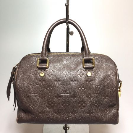  LOUIS VUITTON ルイヴィトン モノグラムアンプラント スピーディバンドリエール25  M40761 ブラウン 中古品 ダメージあり
