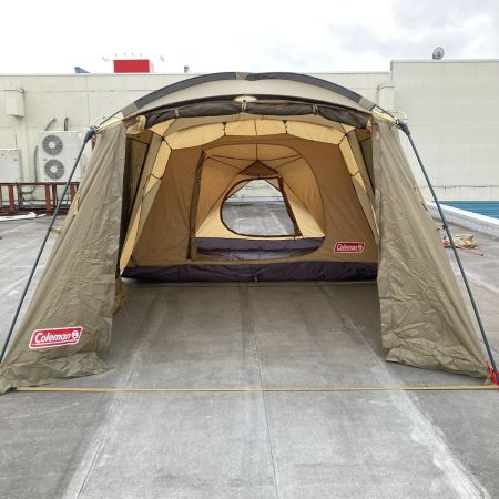  Coleman コールマン ラウンドスクリーン2ルームハウス オリーブ×コヨーテ 4-5人用 テント ポールゴム紐切れ有
