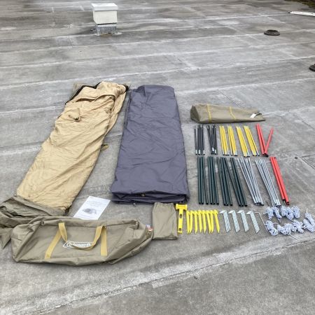  Coleman コールマン ラウンドスクリーン2ルームハウス オリーブ×コヨーテ 4-5人用 テント ポールゴム紐切れ有