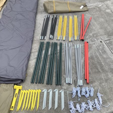  Coleman コールマン ラウンドスクリーン2ルームハウス オリーブ×コヨーテ 4-5人用 テント ポールゴム紐切れ有