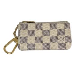◎◎ LOUIS VUITTON ルイヴィトン ポシェット クレ フック付 コインケース 小銭入れ 財布 キーケース ダミエアズール ホワイト N62659 Bランク