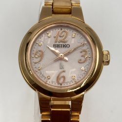◎◎ SEIKO セイコー ルキア 腕時計 レディースウォッチ ソーラー充電 箱・取説・コマ付 V117-ODHO Bランク