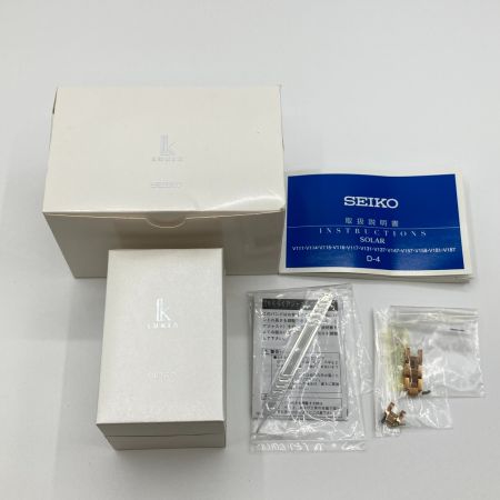  SEIKO セイコー ルキア 腕時計 レディースウォッチ ソーラー充電 箱・取説・コマ付 V117-ODHO