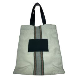 ◎◎ JIL SANDER ジルサンダー トートバッグ ストライプ ホワイト Cランク