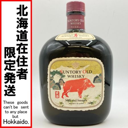 【北海道内限定発送】 OLD サントリーオールド WHISKY ウイスキー 700ml 40% 干支ラベル 亥歳 猪 未開栓