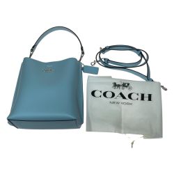 ◎◎ COACH コーチ モリー バケット バッグ 2WAYショルダーバッグ CA177 スカイブルー Aランク