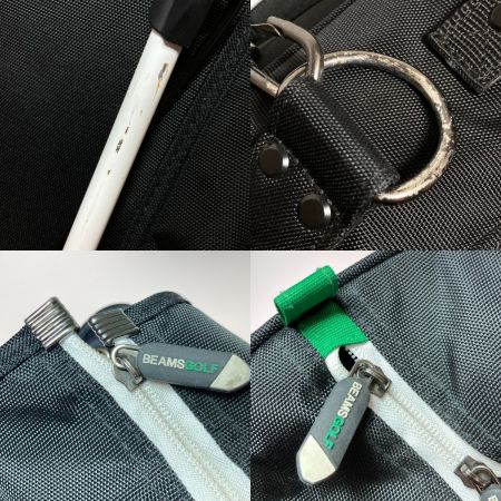  BEAMS GOLF ビームスゴルフ スタンドバッグ キャディバッグ 9型 4分割 3.2kg ブラック フードチャックずれ有 現状渡し