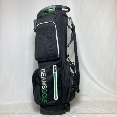  BEAMS GOLF ビームスゴルフ スタンドバッグ キャディバッグ 9型 4分割 3.2kg ブラック フードチャックずれ有 現状渡し