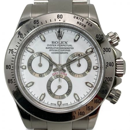  ROLEX ロレックス デイトナ コスモグラフ 白文字盤 自動巻 116520 箱・取説付 擦れ傷多