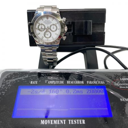  ROLEX ロレックス デイトナ コスモグラフ 白文字盤 自動巻 116520 箱・取説付 擦れ傷多