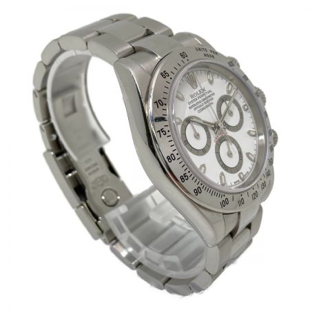  ROLEX ロレックス デイトナ コスモグラフ 白文字盤 自動巻 116520 箱・取説付 擦れ傷多