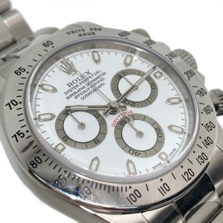 ROLEX ロレックス デイトナ コスモグラフ 白文字盤 自動巻 116520 箱・取説付 擦れ傷多