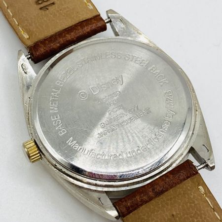  Disney ディズニー ミッキーマウス クォーツ 腕時計 レザーバンド MCK339 本体のみ