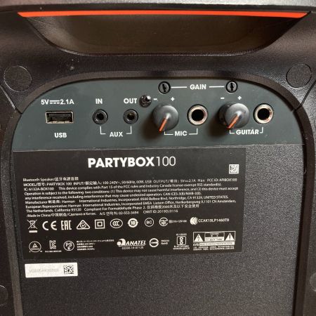 【中古】 JBL ジェー・ビー・エル PARTYBOX100 Bluetooth