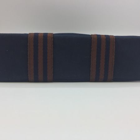  HERMES エルメス フランス製 フールトゥ PM  ハンドバッグ   トートバック　コットン キャンバス ネイビー