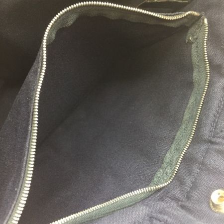  HERMES エルメス フランス製 フールトゥ PM  ハンドバッグ   トートバック　コットン キャンバス ネイビー