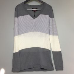 ◎◎ BRIEFING ブリーフィング ニット セーター Ⅿサイズ レーヨン  タグ付き　中古品　グレー　 Bランク