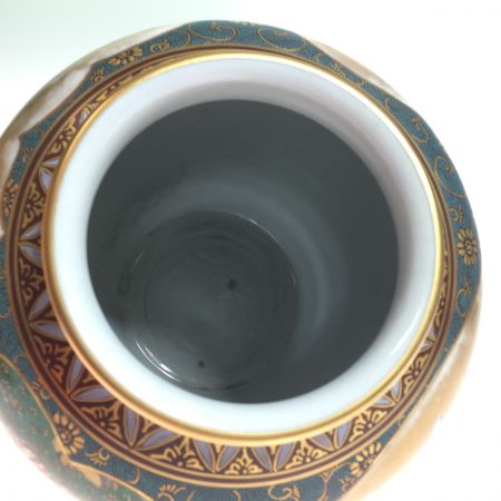   九谷焼 仲田錦玉 花瓶 箱付 傷あり