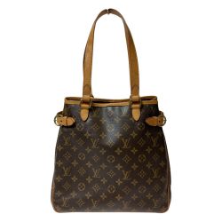 ◎◎ LOUIS VUITTON ルイヴィトン モノグラム バティニョール・ヴェルティカル トートバッグ M51153 ブラウン Cランク