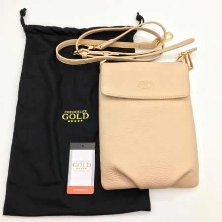  COCOCELUX GOLD ココリュックス ゴールド　レザーショルダーバッグ 205DA0426 ベビーピンク