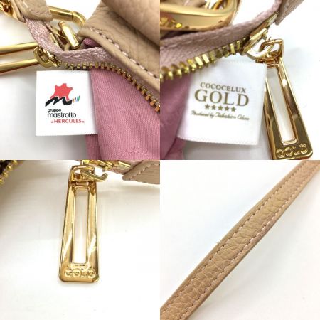  COCOCELUX GOLD ココリュックス ゴールド　レザーショルダーバッグ 205DA0426 ベビーピンク