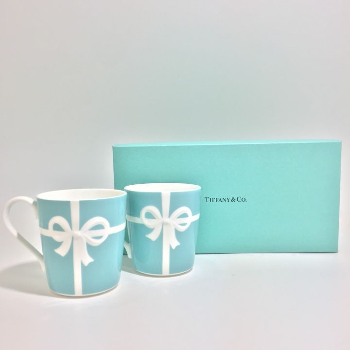 Tiffany & Co. ティファニー ブルーリボンボックス マグカップ ボーンチャイナ 225ml 中古品｜中古｜なんでもリサイクルビッグバン