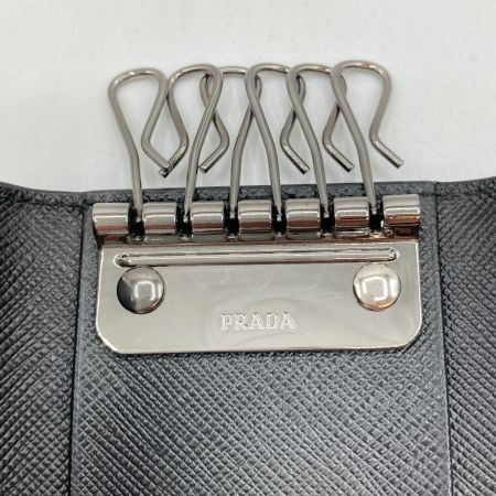  PRADA プラダ キーケース メンズ サフィアーノ 2PG222 ブラック