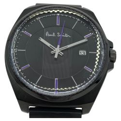 ◎◎ Paul Smith ポールスミス Closed Eyes クローズドアイズ クォーツ メンズ 腕時計 1116－T020658 ブラック Bランク