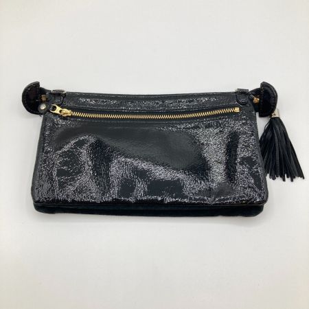  ATAO ブーブー お財布ポシェット ショルダーバッグ エナメル ブラック