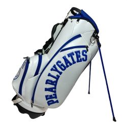 ◎◎ PEARLY GATES パーリーゲイツ スタンドバッグ キャディバッグ PG89 ニコちゃん ホワイト x ブルー 8.5型 3.55kg　 Bランク